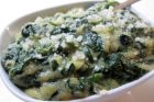 Polenta “Creamed” Spinach + A Great Steak Story