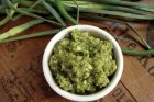garlic scape pesto—with a twist