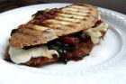 tomato jam, mozzarella & spinach panini