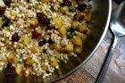 israeli couscous with squash, dried cherries & pistachios