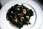 sauteed kale & white beans {how to prepare winter greens)