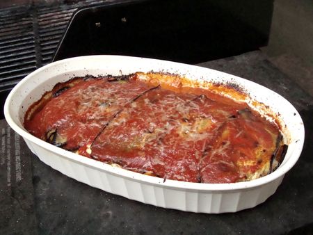 grill-baked eggplant lasagna