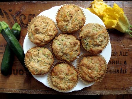 zucchini cheddar cheese muffins - In Jennie's Kitchen