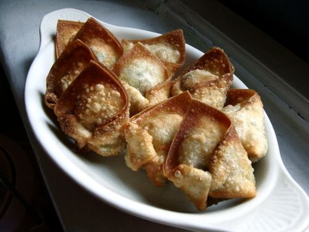 friend vegetable wontons recipe