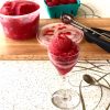 Easy, Homemade Raspberry Sorbet | www.injennieskitchen.com