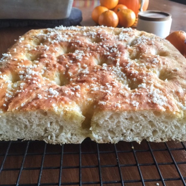 Use up your leftover mashed potatoes to make this light & airy focaccia, perfect for making turkey sandwiches with the rest of your leftovers.