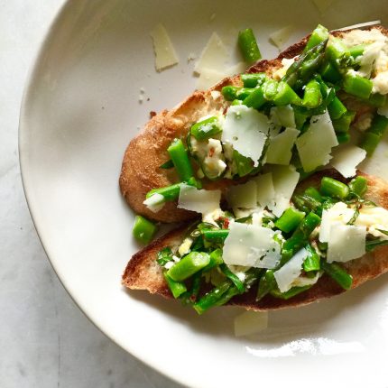 Asparagus & Pecorino Bruschetta - In Jennie's Kitchen