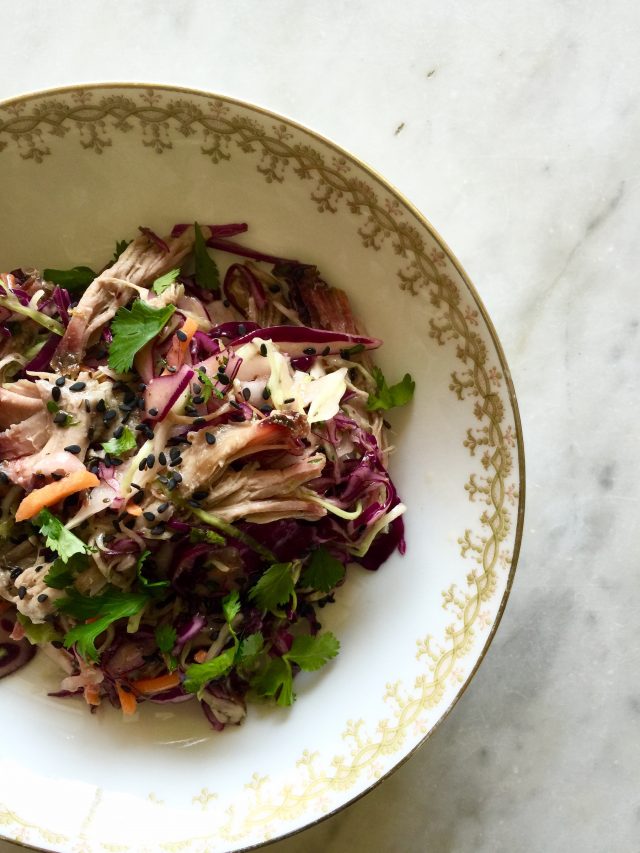 Pulled Pork & Cabbage Salad | In Jennie's Kitchen