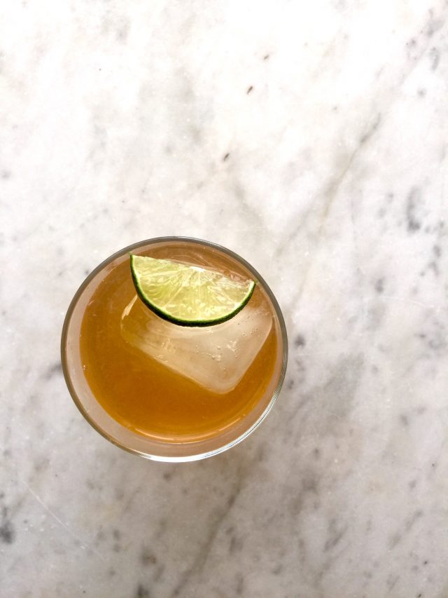 What happens when a classic margarita gets finished with a splash of amaretto: magic.