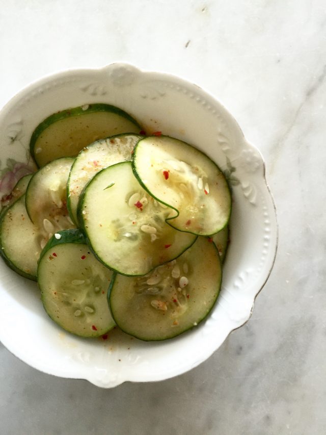 Za'atar Cucumber Salad | In Jennie's Kitchen