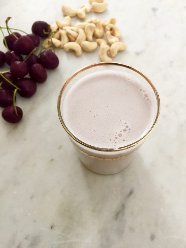 Cherry Cashew Milk | In Jennie's Kitchen