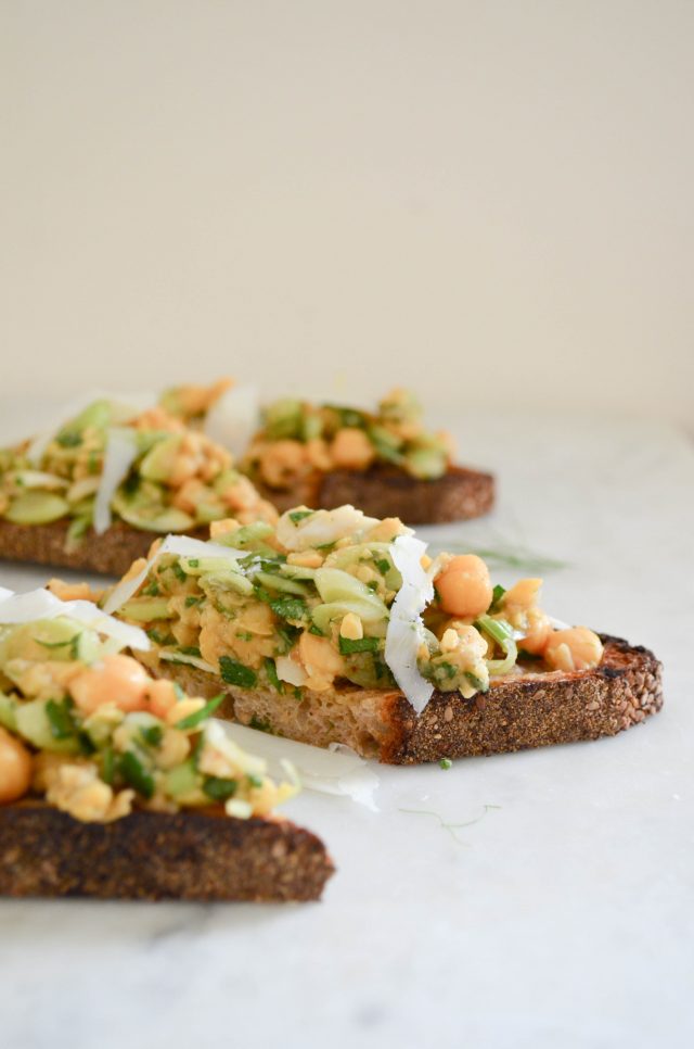 Chickpea Fennel Tartine | In Jennie's Kitchen