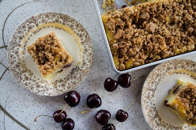 Sweet Cherry Coffee Cake | In Jennie's Kitchen