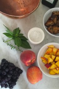 Peach & Basil Panzanella | In Jennie's Kitchen