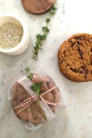 Salted Thyme Chocolate Chip Cookies | In Jennie's Kitchen