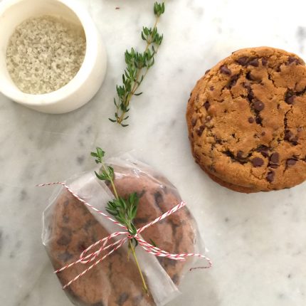 Salted Thyme Chocolate Chip Cookies | In Jennie's Kitchen