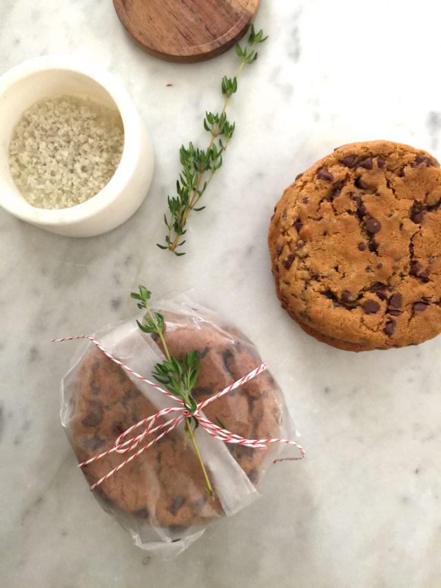 Salted Thyme Chocolate Chip Cookies | In Jennie's Kitchen