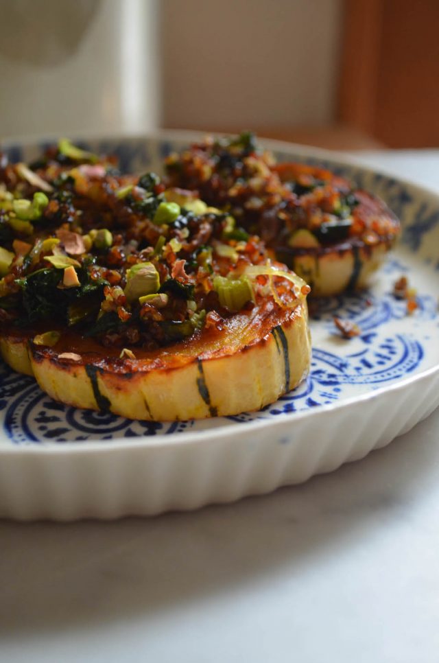 Delicata Squash, Shiitake, Kale & Quinoa Salad | In Jennie's Kitchen