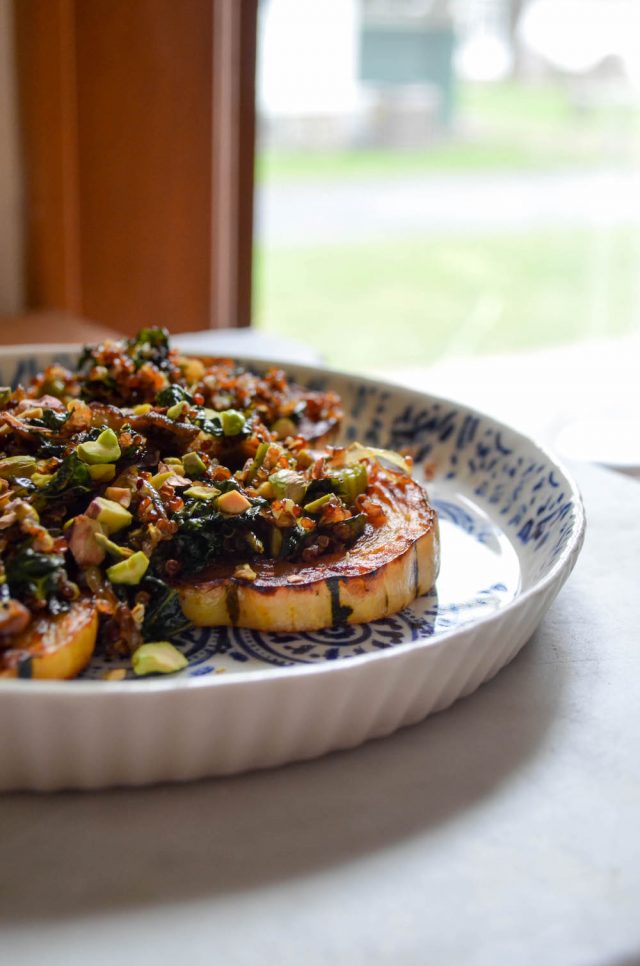 Delicata Squash, Shiitake, Kale & Quinoa Salad | In Jennie's Kitchen