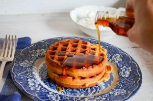 Pumpkin Pie Waffles | In Jennie's Kitchen