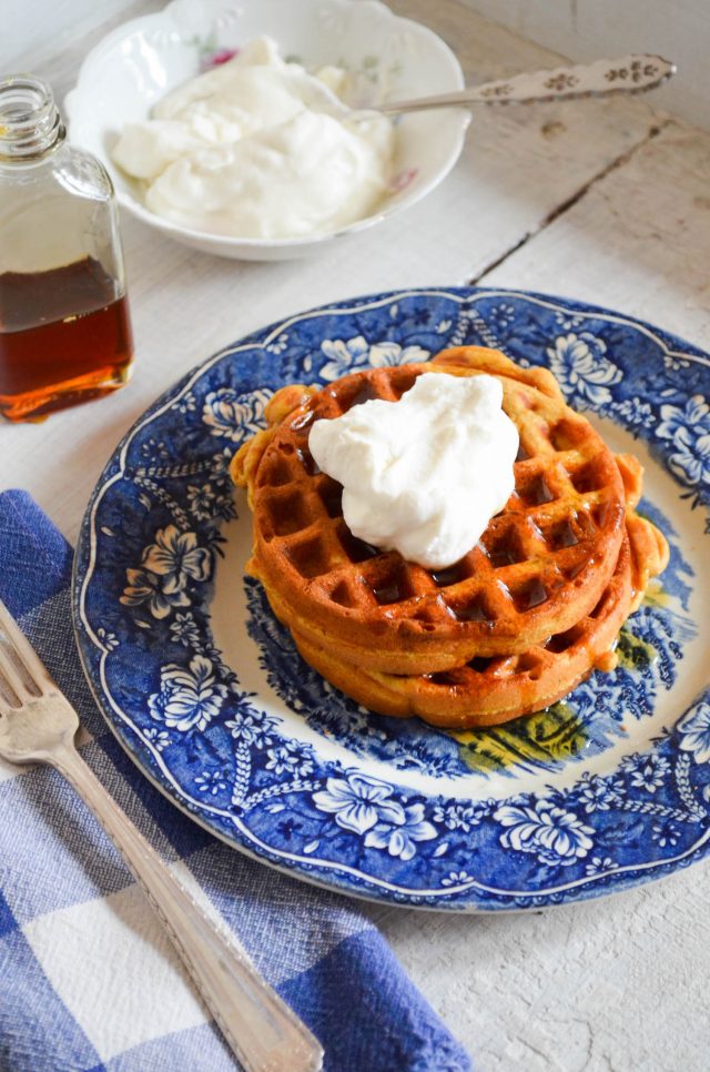 Pumpkin Pie Waffles | In Jennie's Kitchen