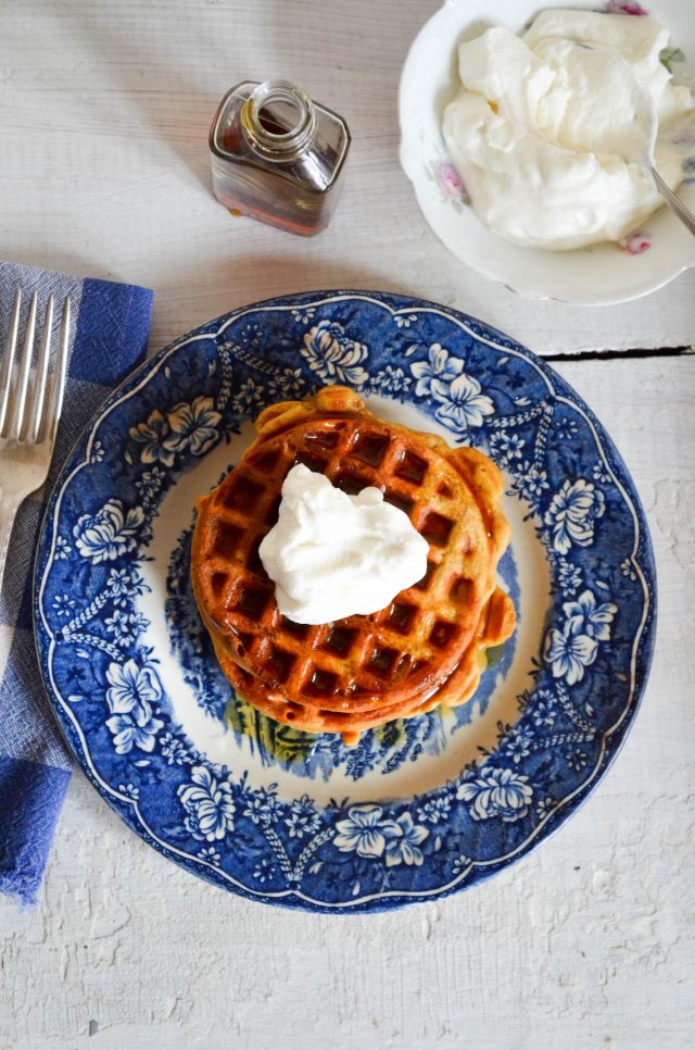 Pumpkin Pie Waffles | In Jennie's Kitchen