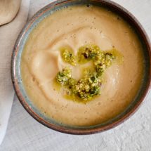 Roasted Cauliflower, Ginger & Pear Soup