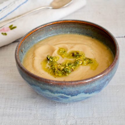 Roasted Cauliflower, Ginger & Pear Soup