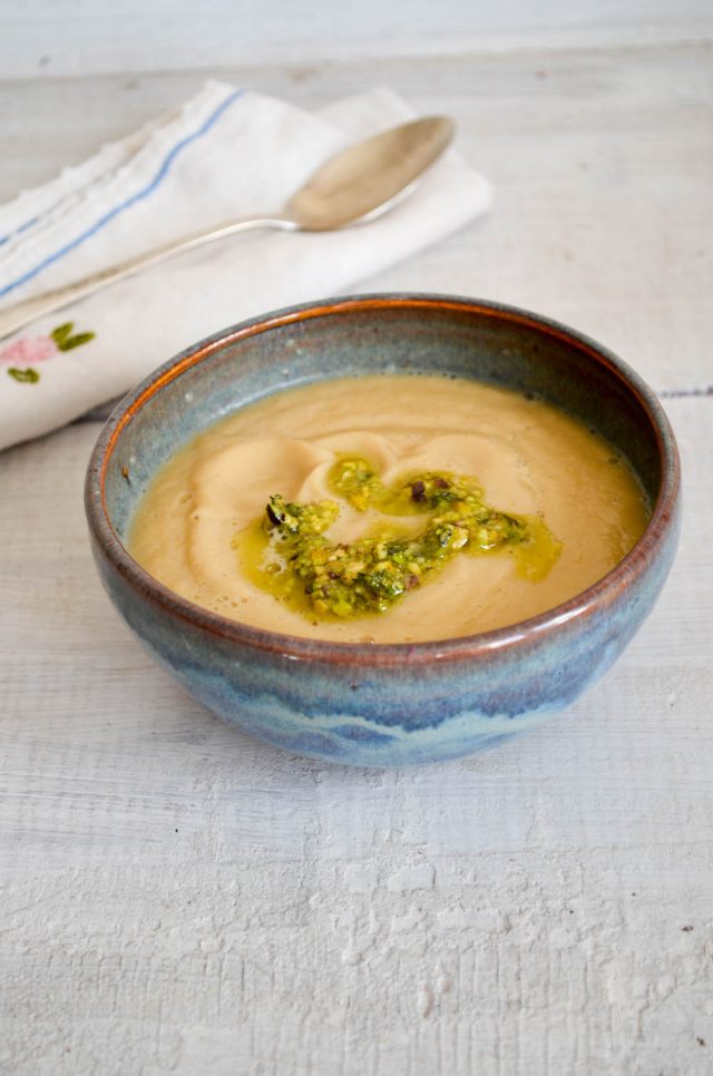 Roasted Cauliflower, Ginger & Pear Soup