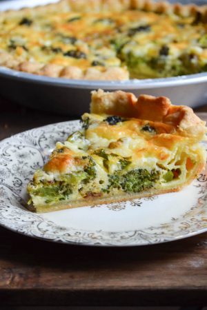 Broccoli Cheddar Cheese Pie | In Jennie's Kitchen