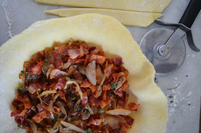 Sauteed Onion, Bacon & Thyme Pie | In Jennie's Kitchen
