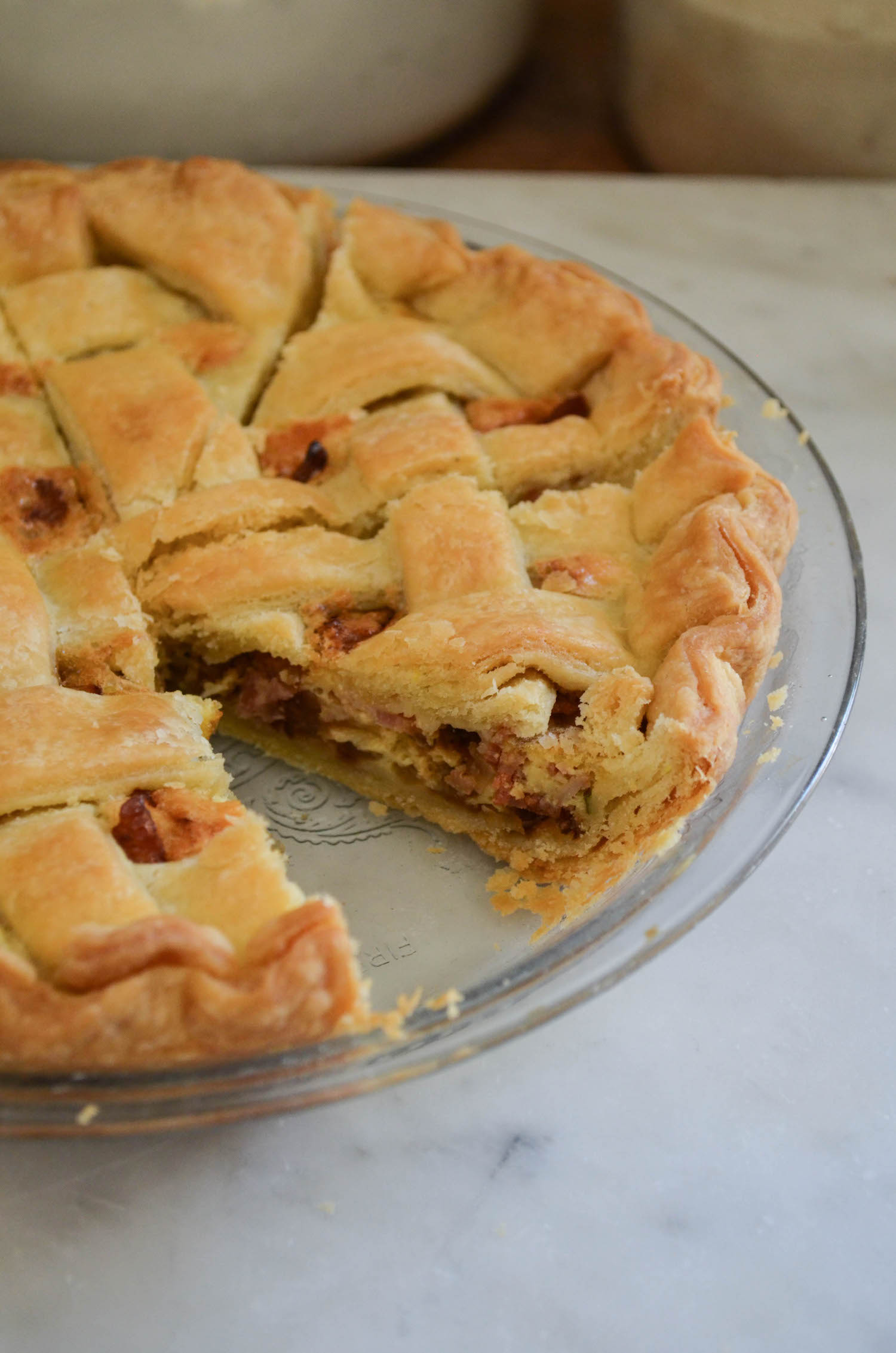 Sautéed Onion, Bacon & Thyme Pie | In Jennie's Kitchen | Bloglovin’