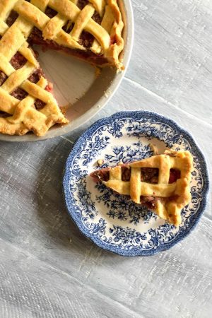 Mostly Rhubarb Pie | In Jennie's Kitchen