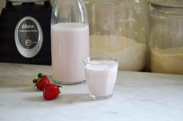 Strawberry Almond Milk | In Jennie's Kitchen