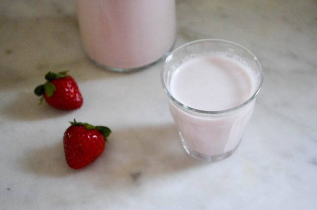 Strawberry Almond Milk | In Jennie's Kitchen