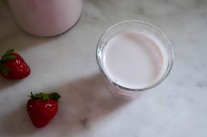 Strawberry Almond Milk | In Jennie's Kitchen