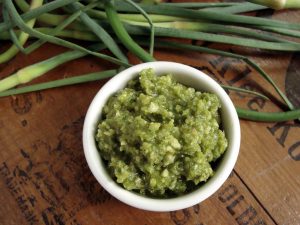 Garlic Scape Pesto | In Jennie's Kitchen