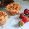 Strawberry Ginger Crumb Muffins | In Jennie's Kitchen