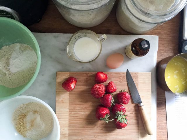 Strawberry Ginger Crumb Muffins | In Jennie's Kitchen