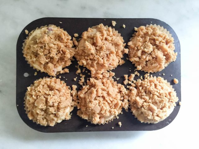 Strawberry Ginger Crumb Muffins | In Jennie's Kitchen