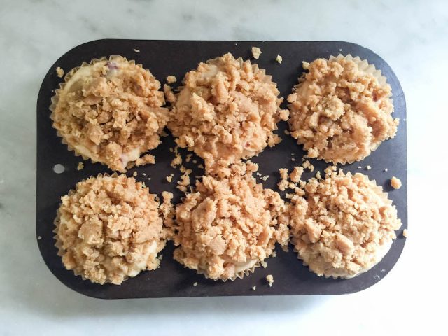 Strawberry Ginger Crumb Muffins | In Jennie's Kitchen