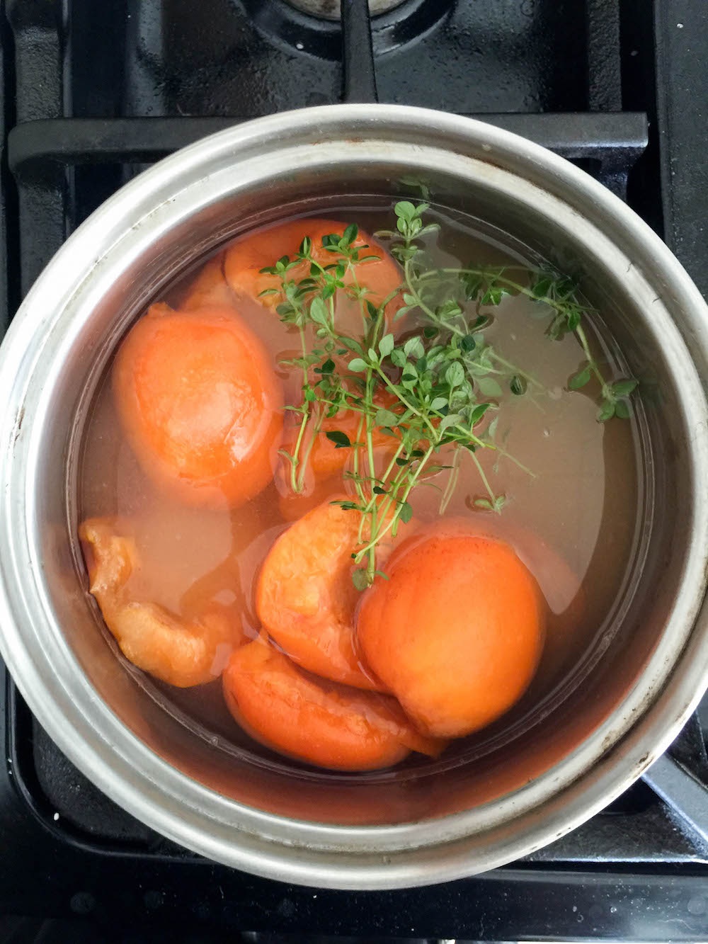 Apricot & Lemon Thyme Syrup In Jennie's Kitchen
