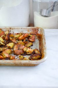 Cheesy Pesto & Fennel Roasted Potatoes Recipe | In Jennie's Kitchen