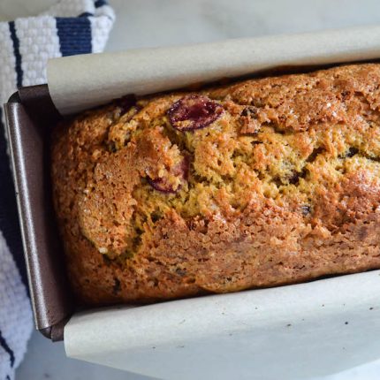 Chocolate Cherry Banana Bread Recipe | In Jennie's Kitchen