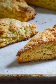 Roasted Peach Scones Recipe | In Jennie's Kitchen