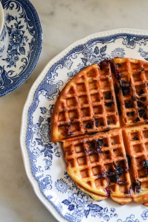 Blueberry Waffles Recipes {dairy free} | In Jennie's Kitchen