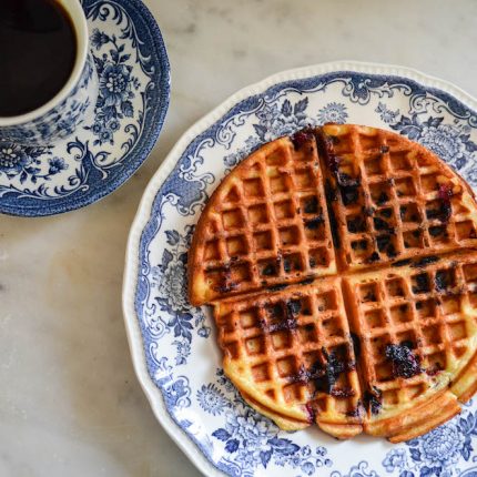 Blueberry Waffles Recipes {dairy free} | In Jennie's Kitchen