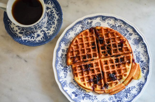 Blueberry Waffles Recipes {dairy free} | In Jennie's Kitchen