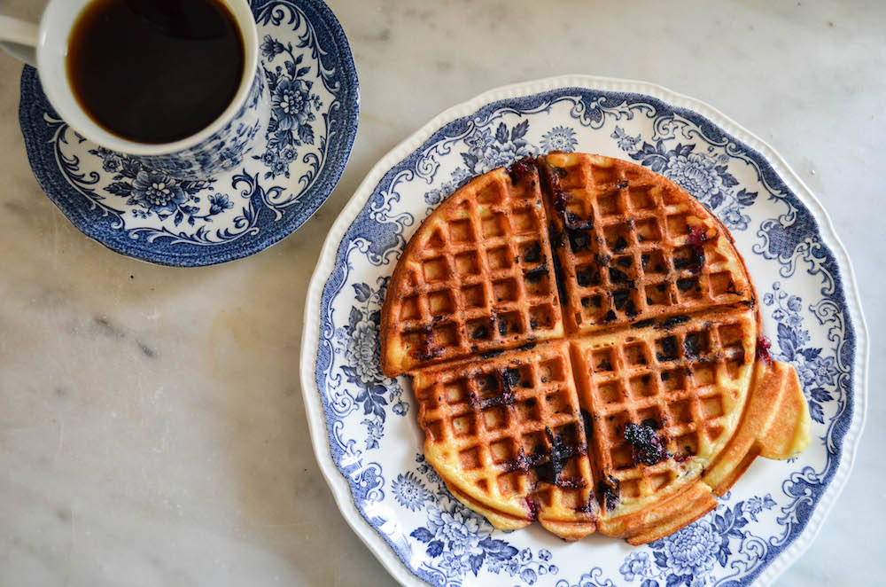 Blueberry Waffles Recipe In Jennie's Kitchen