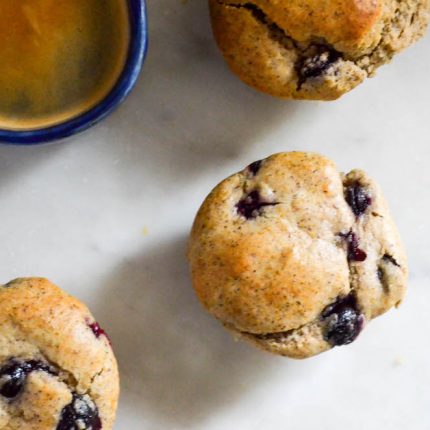 Whole Grain Blueberry Muffins | In Jennie's Kitchen